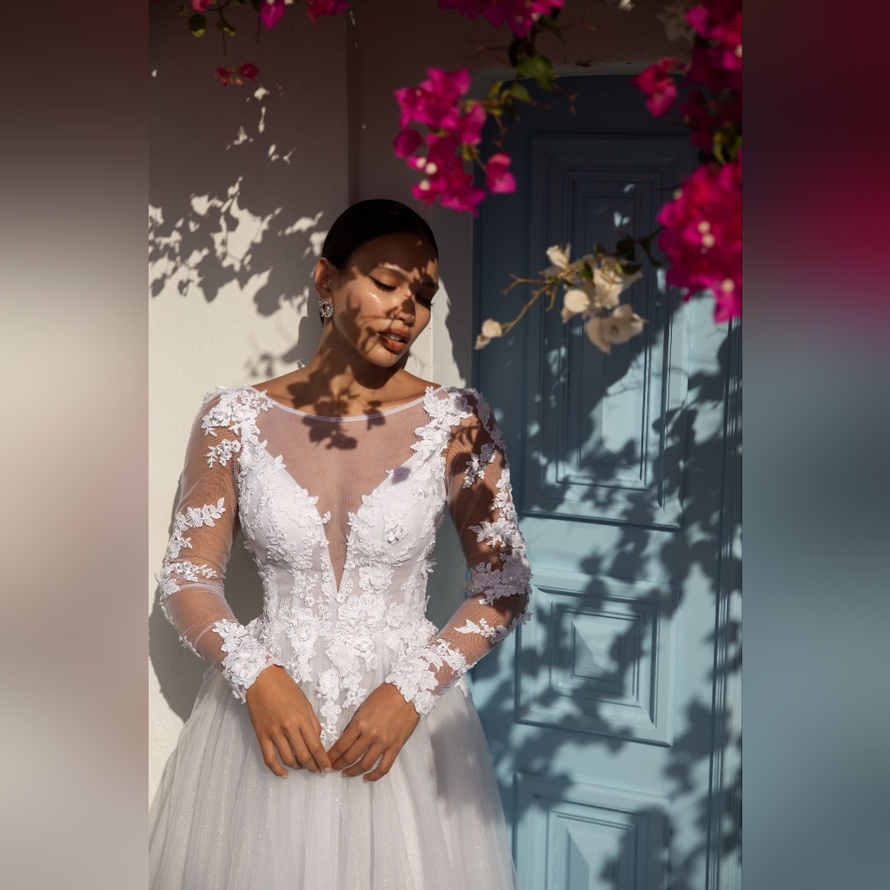 A-line Long Sleeve wedding dress